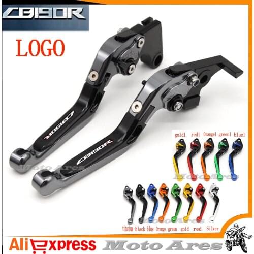 Logo(CB190R) Red+Orange Motorcycle Brake Clutch Levers For Honda CB190R CBF190R CBR190R