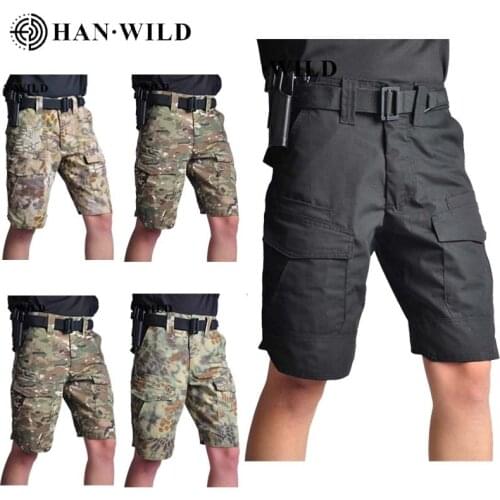 Men Classic Tactical Shorts Upgraded Waterproof Quick Dry Multi-pocket Short Pants Outdoor Hunting Fishing Military Cargo Shorts