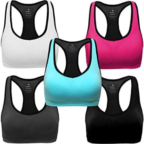 Sports Bras for Women Padded Yoga Vest Underwear Cross-Back Crop Top Solid Fitness Clothing Gym Workout Fitness Running Workout
