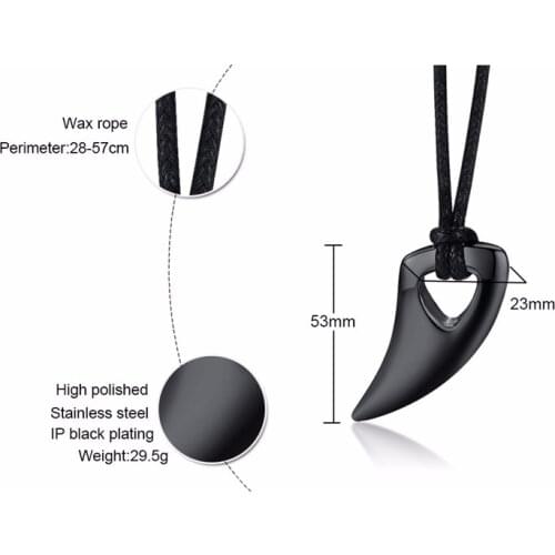 WOLF MEN NECKLACES COUPLES NECKLACES BOYFRIEND GIFT WOLF TEETH NECKLACES HIS AND HER JEWERLRY