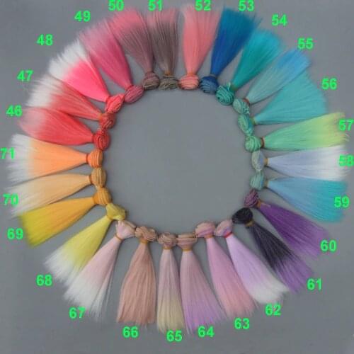 15cm wholesales Straight Hair DIY Hair/wigs For BJD for monster high for barbie dolls diy handmada doll trees