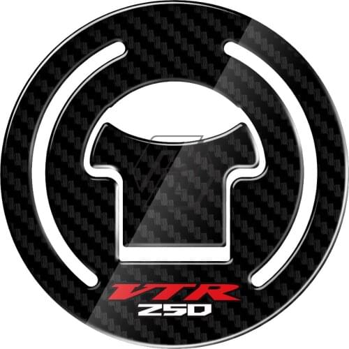 3D Carbon-look Motorcycle Fuel Gas Cap Protector Decals Case for HONDA VTR250 VTR 250 1997-2012
