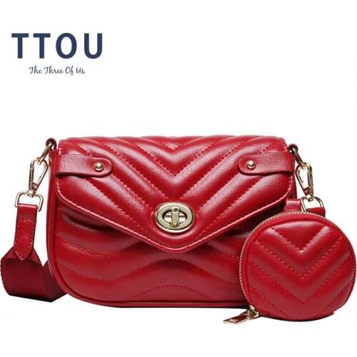 TTOU Ladies Crossbody Bags For Women 2020 Luxury Handbags Women Leather Shoulder Bag Tote Bag Designer Women bolsa feminina