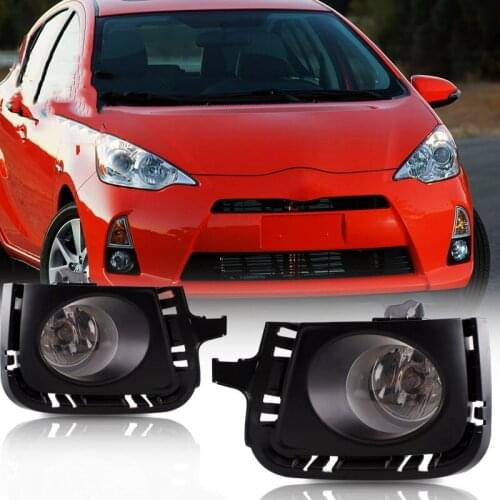 1 Pair Front Bumper Fog Light Lamp Assembly with Switch Wring Harness for TOYOTA PRIUS 2012-2014 Accessories