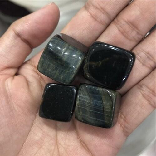 100g Natural Blue Tiger Eye Tumbled Cube Stone Healing Reiki Crystal Chakra Natural Stones and Minerals