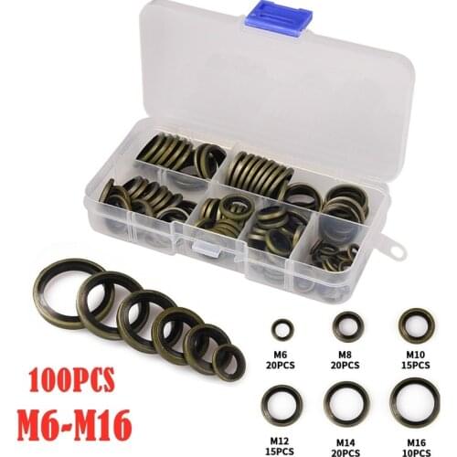 100PCS M6-M16 Mechanical Modification Washers Sealing High Pressure Gasket High Temperature Pipeline Valve O-ring Gasket