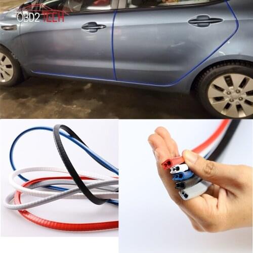 2/3/5M Car Door Protector Edge Scratch Strip Guard Automobile Door Rubber Door Stickers with Steel Car-styling Car Decoration