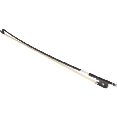 4/4 Full Size Cello Bow - Carbon Fiber Violin Bow - Handmade with Natural Mongolian Horse Hair (Black)