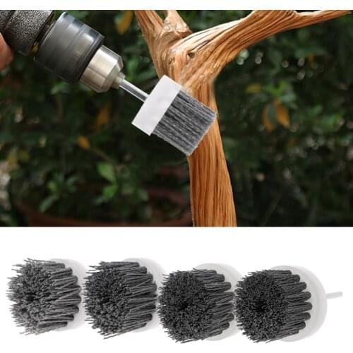 60mm Deburring Abrasive Steel Wire Brush Head Polishing Nylon Wheel Cup Shank