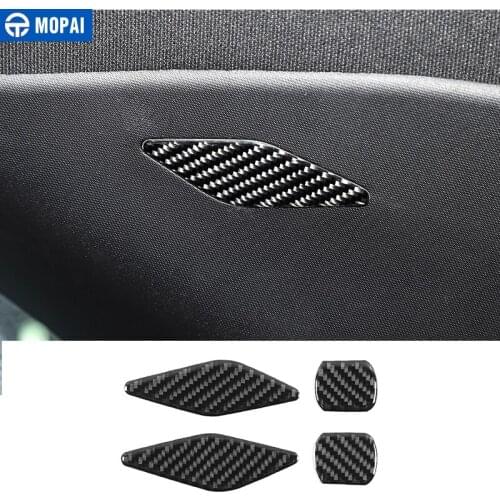 MOPAI Interior Accessories Carbon Fiber Car Rear Seat Airbag Cover Decoration Cover Stickers for Dodge Challenger 2015