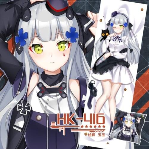 Anime Girls Frontline HK416 Sexy Dakimakura Hugging Body Pillow Case Otaku Male Pillow Cushion Cover Bed linings Xmas Gifts SM