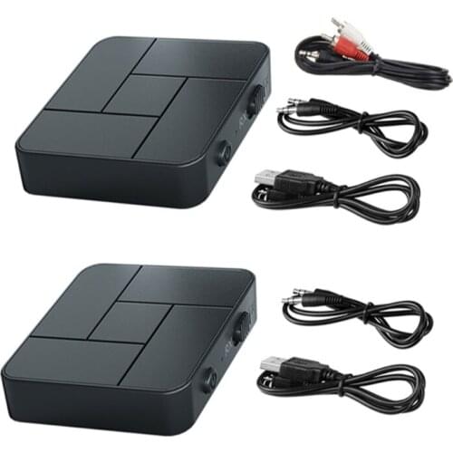 Bluetooth 5.0 Receiver Transmitter 3.5mm AUX Jack RCA USB Dongle Stereo Wireless Adapter with Mic For Car TV PC Headphone