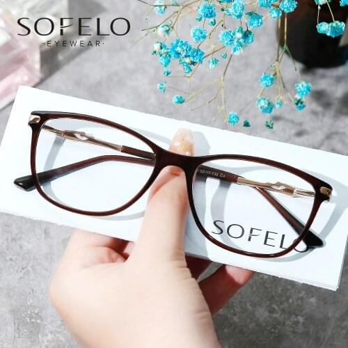 Brand Optical Myopia Eyeglasses Women Fashion Cat Eye Progressive Prescription Eye Glasses Female Bifocal Multifocal Spectacles