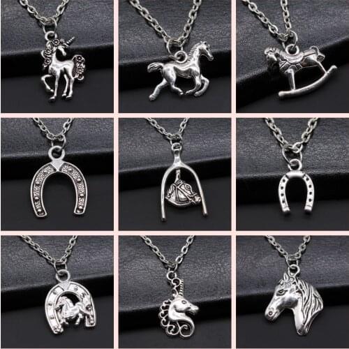 1 Pieces chains necklace Horse And Unicorn necklaces pendants womens pendants necklaces pendants womens pendants