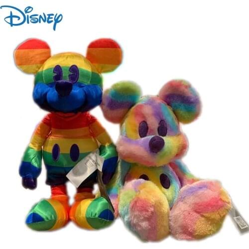 Disney Genuine Colorful Mickey Mouse Anime Figures Plush Toys Cute Action Figure Stuffed Plush Dolls Kids Toys Birthday Gifts