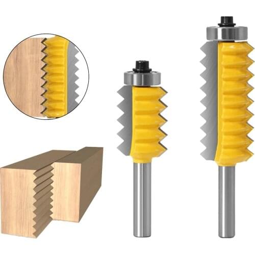 8mm Shank Finger Joint Glue Milling Cutter Raised panel V joint Router Bits for Wood Tenon Woodwork Cone Tenoning Bit