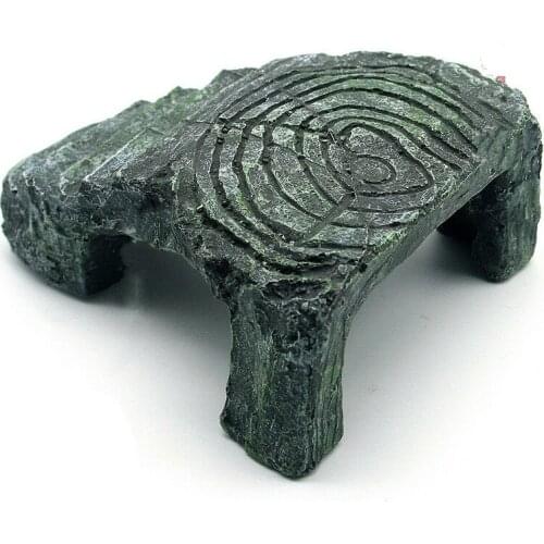 Resin Aquarium Turtle Island Basking Climbing Platform Aquarium Stone Rock Cave Decoration For Repitle Amphibians Tortoise