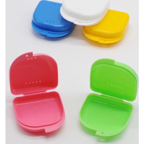 Dentist Retainer Denture Storage Case Box Mouthguard Container For Dental Lab