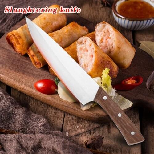 Butcher Slaughter Knife for Pig Sheep Cattle Professional Chinese Cleaver Knife Stainless Steel Small Boning Knife Kitchen Tool