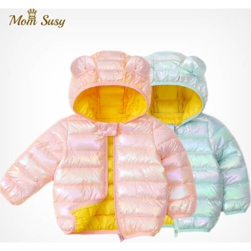 Baby Girls Boys Hooded Jacket Cotton Padded Winter Infant Toddle Child Down Jacket Light Cotton Coat Baby Clothes Outwear 1-5Y