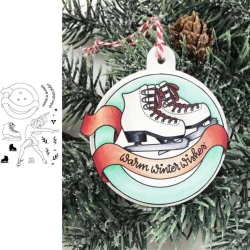 Ice Skating Beautiful girl Transparent Clear Stamps For DIY Scrapbooking Paper Cards Crafts New 2020