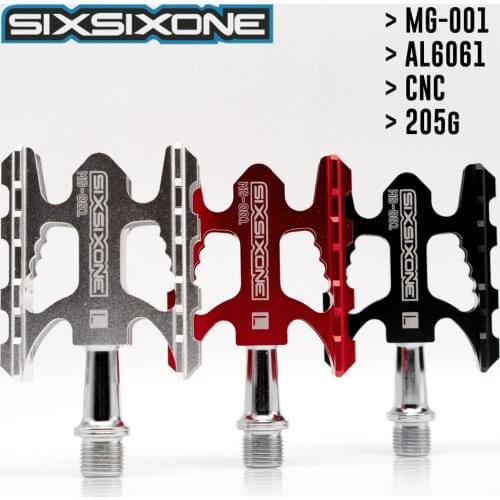 SIXSIXONE 205g Flat Pedals Road Bike Pedals Ultralight Alumi-Alloy Cycling Road Pedals In Bicycle Pedals for MTB Road Cycling