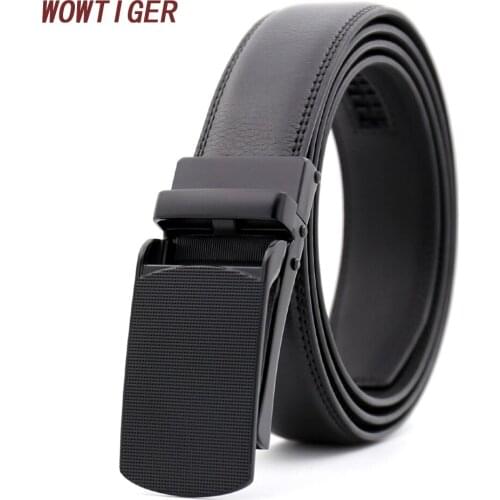 WOWTIGER Designer High Quality Genuine Leather Automatic Buckle Male Waistbands Luxury Men belt Cummerbunds Belts For Men