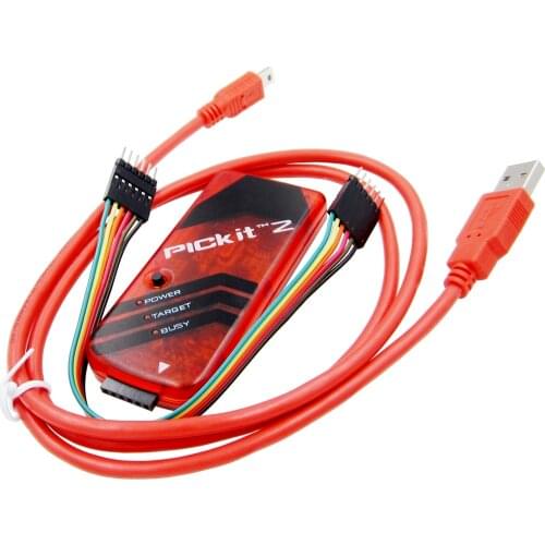 PICKIT2 PIC Kit2 Simulator PICKit 2 Programmer Emluator Red Color w/USB cable Dupond Wire