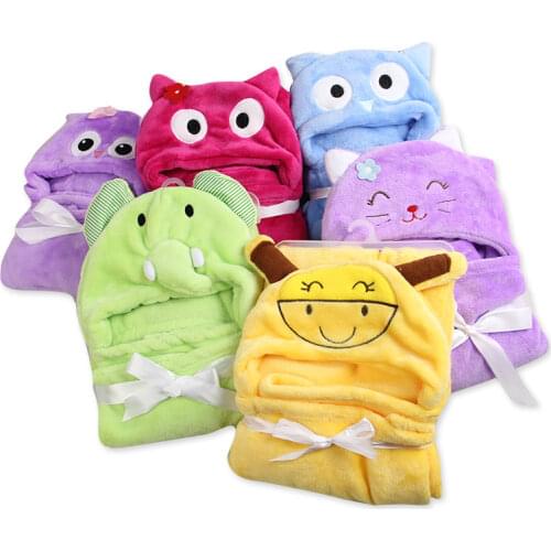 Four Seasons Windproof Hooded Cloak Coat Flannel Baby Cloak Boy Girl Toddler Baby Winter Warm Flannel Blanket Bath Towel