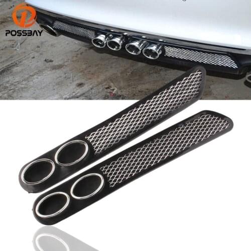 POSSBAY Universal Car Air Flow Vent Car Fender Cover Exhaust Decoration Auto Exhaust Pipe Stickers Bonnet Cover Car Decals