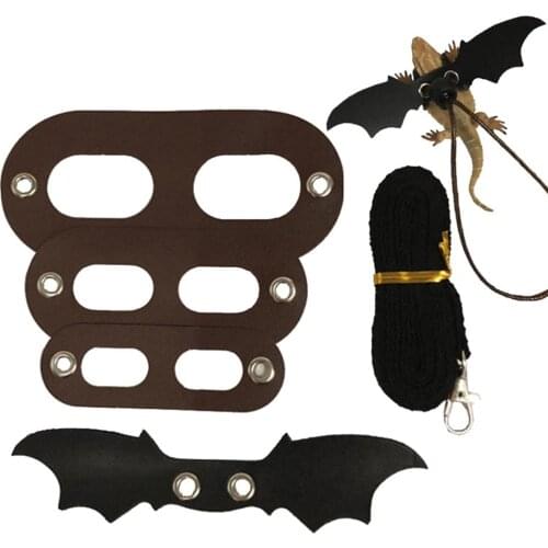 Adjustable Reptile Leash Bearded Dragon Lizard Harness Wing Traction Rope Winged Squirrel Chest Strap Rope Outing Towing Ropes