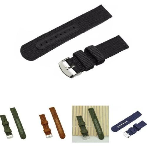 Simple Watch Band Solid Color Strap Nylon Mesh Watchbands 20mm 22mm 24mm Women Men Sport Watches Belt Accessories