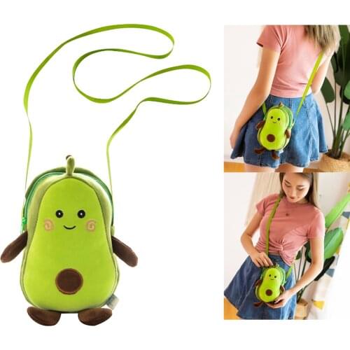 Girls Kawaii Fruit Shape Avocado Crossbody Shoulder Bags Purse Satchel