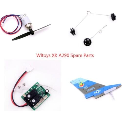 Wltoys XK A290 RC Airplaner Spare parts motor with blade propeller Landing gear Receiving board Vertical tail