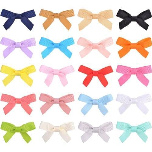 1Piece 20 Colors Solid Bowknot Hair Clips For Cute Baby Girls Boutique Hairpins Barrettes Headwear Kids Hair Accessories 439