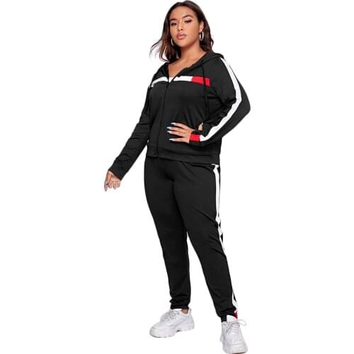 Women Sets Long Sleeve Zipper Hoodied Jacket Casual Sport Running Pants Streetwear Track Suit Outwear Women Set 2 Pieces Suits