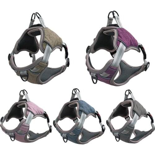 Winter Pet Dog Harness Outdoor Training Protective Dog Chest Strap Vest Adjustable Dog Accessories For Puppy Small Medium Dogs