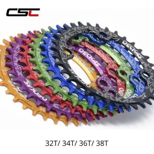 DECKAS Chainrings Chainwheel 104 BCD 32T 34T 36T 38T MTB Bike Round Chain Wheel Cycling Mountain Bicycle Crankset Plate