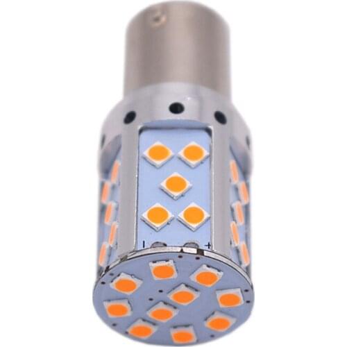1 Pair Canbus No Resistor No Flash Amber BAU15S 7507 PY21W 1156PY LED Bulbs For Car Front or Rear Turn Signal Lights