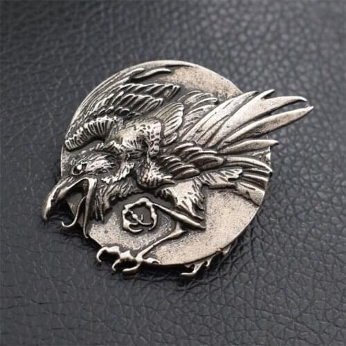 1pcs Viking Raven Pin Norse Crow Brooch Bird Animal Jewelry Gift for Friends