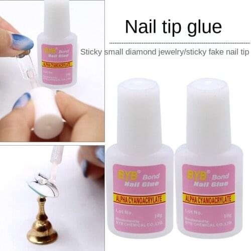 2pcs 10g Nail Gule for False French Tips Acrylic 3D DIY Nails Art Decoration Rhinestones Gems Glue Manicure Tools Adhesive