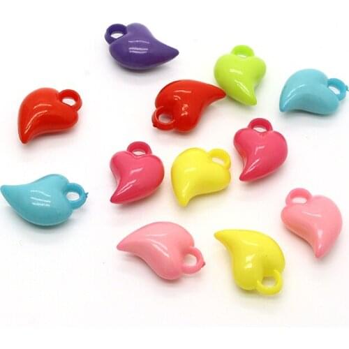10pcs Cute Resin Bulging Love Earring Charms Diy Heart Bracelet Key Chain Necklace Pendants Accessory Mix Jewelry Make