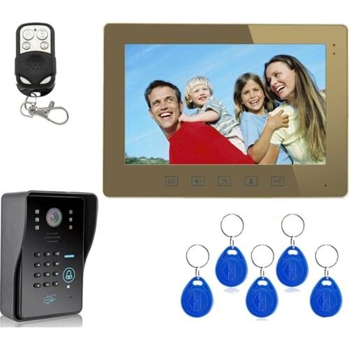 10" Video Intercom Door Phone Doorbell RFID Access Control System for Home