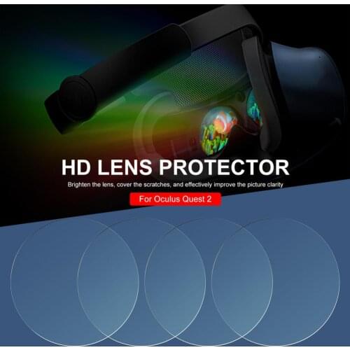 2 Pairs Lens Protector Film For Oculus Quest 2 VR TPU Soft HD Clear Dust-proof Anti-scratch Protective Film For Quest 2
