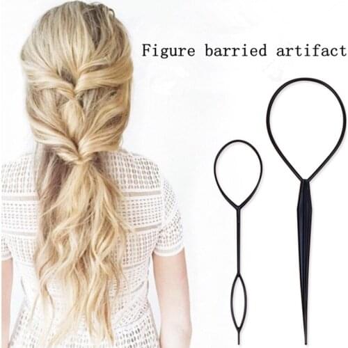 2Pcs Fashion Hair Braid Tools Ponytail Hair Styling Accessory Twist Tweezers Makeup Tools Hair Shape Manufacture Hot Sell
