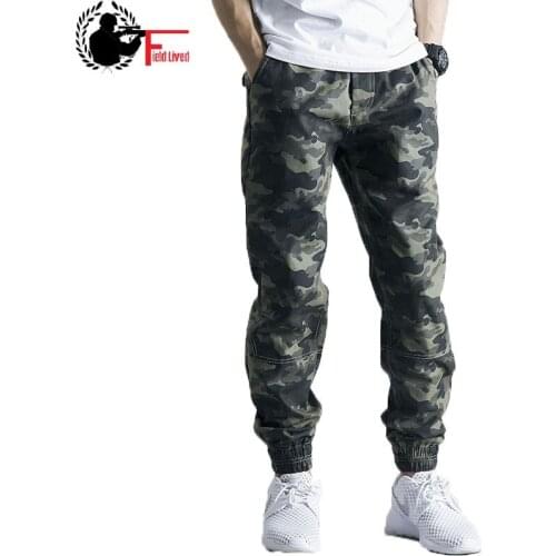 2020 Mens Elastic Waist Drawstring Pencil Harem Pants Camouflage Fashion Streetwear Jogger Loose Trousers Camo Male Sweatpant