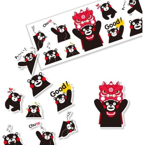 27PCS Cute Bear mobile phone tablet notebook cup mini size sticker suitcase suitcase handbook stickers Kids toys
