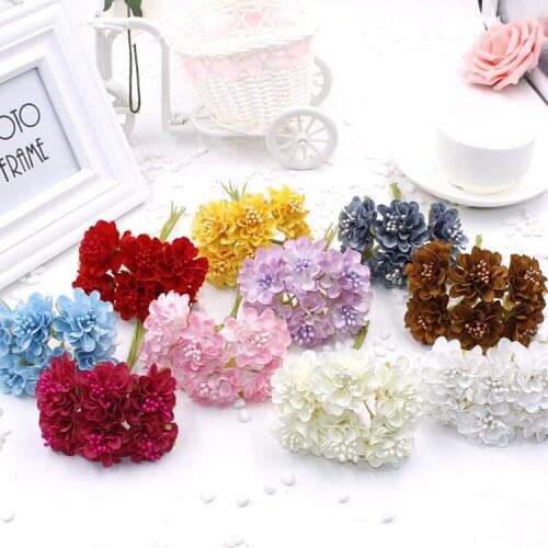 WedFavor 3cm Artificial Chrysanthemum Silk Gerbera Daisy Flowers For Wedding Corsage Gift Box Garland Scrapbooking Accessories