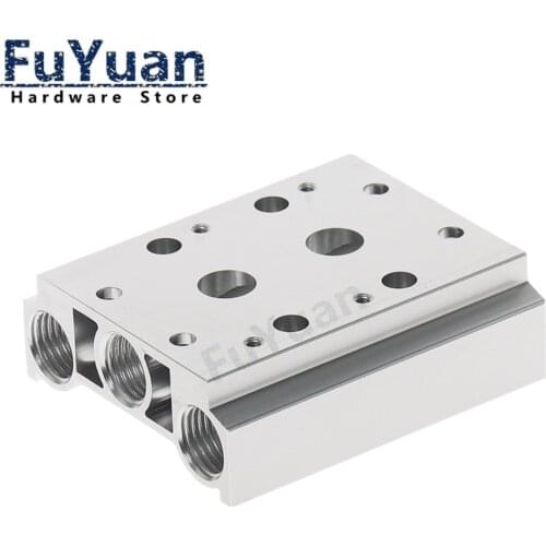 4v210-08 4V230 4v220 1/4" Valves Air Exhaust Manifold 200M-2F/3F/4F/5F/6F/7F/8F Pneumatic Base Solenoid Valve Plate