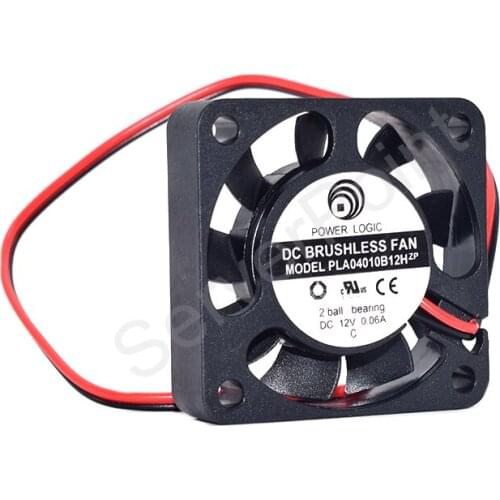 Free shipping PLA04010B12H DC 12V 0.06A 40x40x10mm 2-Wire Server Cooling Fan